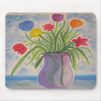 Ursprüngliche Kunst Mausunterlage - lila Vase Mousepad