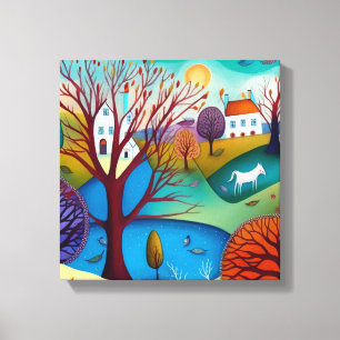 Ursprüngliche Kunstlandschaft Leinwanddruck