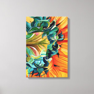 Ursprüngliche Kunstmalerei des gelben Leinwanddruck