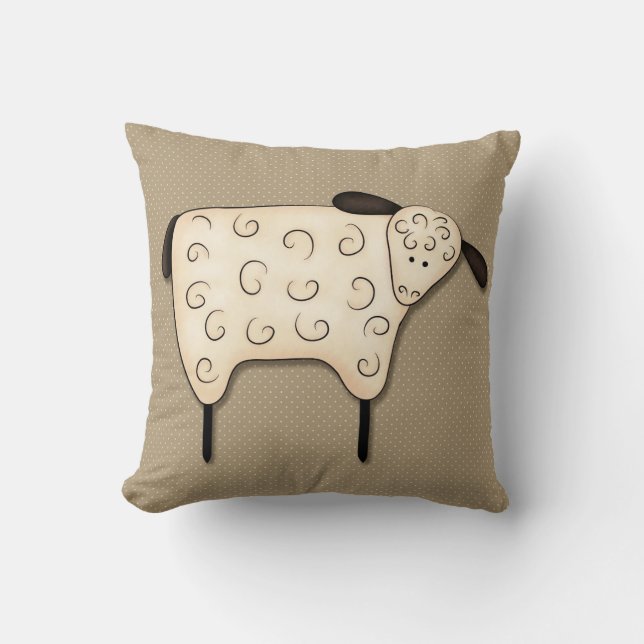 Ursprüngliche Länderschaf-Dekoration Kissen (Vorderseite)