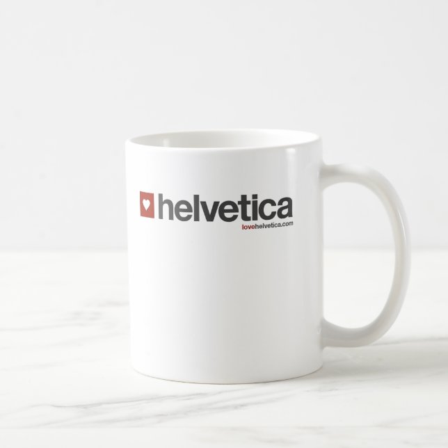 Ursprüngliche LoveHelvetica Logo-Tasse Kaffeetasse (Rechts)