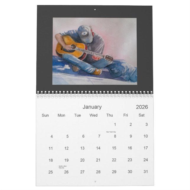 Ursprüngliche Malereien von Shelley Lampman Kalender (Jan 2026)