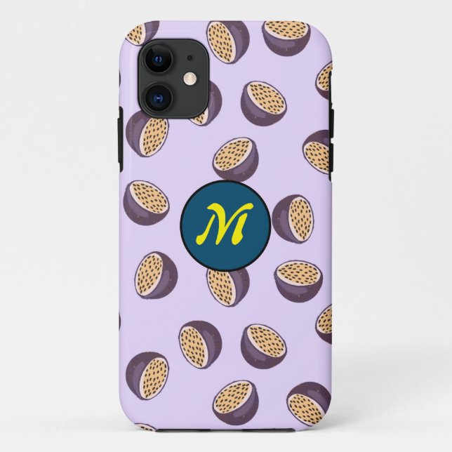 Ursprüngliche mit Monogramm niedliche Passionsfruc Case-Mate iPhone Hülle (Rückseite)