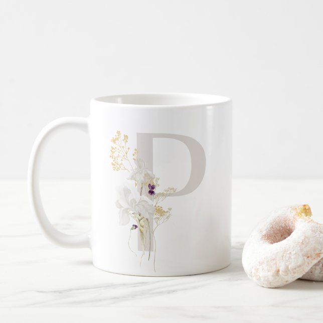 Ursprüngliche P mit weich Blume Kaffee Tasse (Mit Donut)