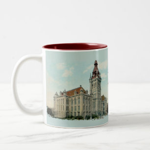Ursprüngliche Rathaus in der Büffel-Kaffee-Tasse Zweifarbige Tasse