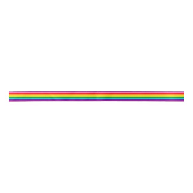 Ursprüngliche Regenbogen-Stolz-Flagge Satinband (Vorderseite)