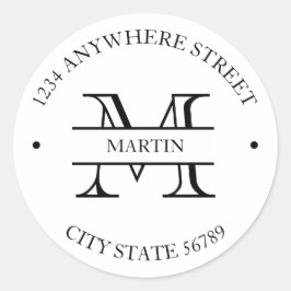 Ursprüngliche Rücksendeadresse für die klassische  Runder Aufkleber