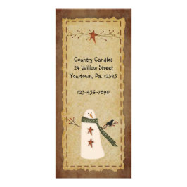 Ursprüngliche Schneemann-Gestell-Karte Werbekarte