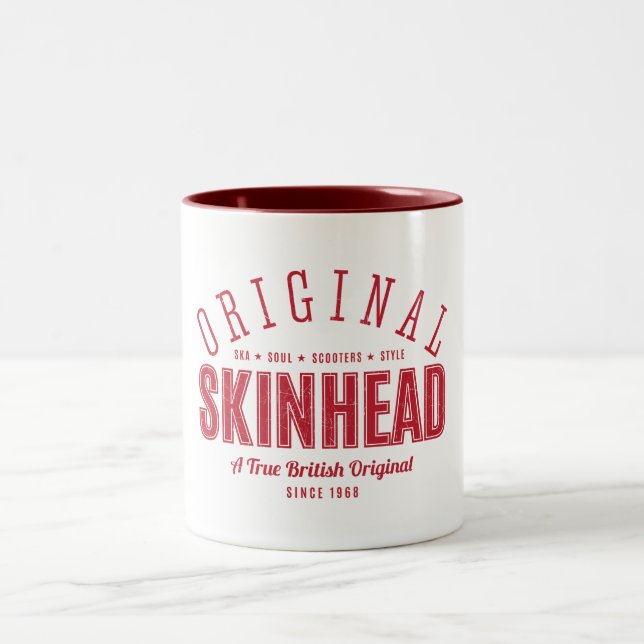Ursprüngliche Skinhead-Tasse Zweifarbige Tasse (Mittel)