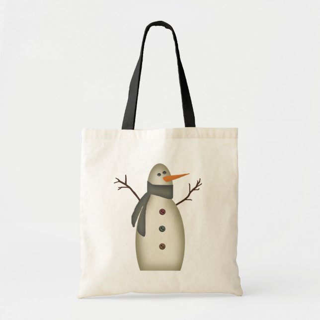Ursprüngliche Snowman Tote Bag Tragetasche (Vorne)