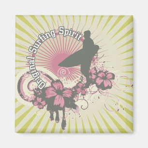 Ursprüngliche surfende Geist-T-Shirts und Magnet