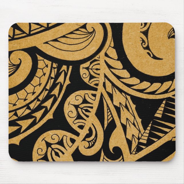 ursprüngliche Tätowierung, die auf hölzerner Mousepad (Vorne)