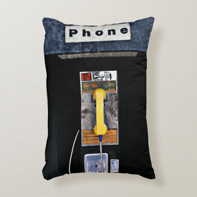 Ursprüngliche Telefonzelle Dekokissen (Vorderseite(Vertikal))