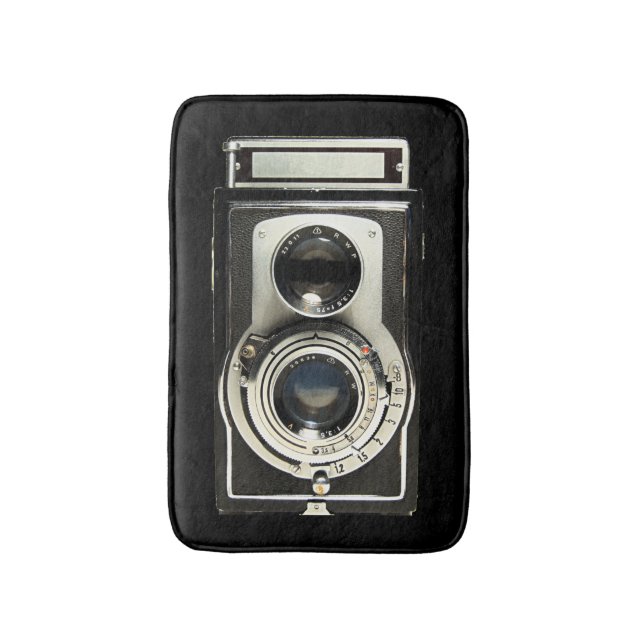 Ursprüngliche Vintage Kamera Badematte (Vorderseite Vertikal)