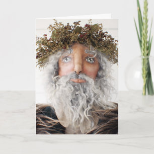 Ursprüngliche Volkskunst-Puppen-Weihnachtskarte - Feiertagskarte