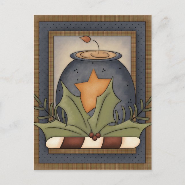 Ursprüngliche Weihnachtspostkarte Feiertagspostkarte (Vorderseite)