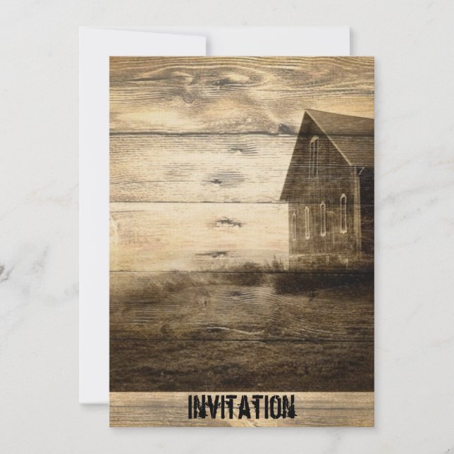 ursprüngliche Westernlandbauernhaus-Landkabine Einladung (Vorderseite)