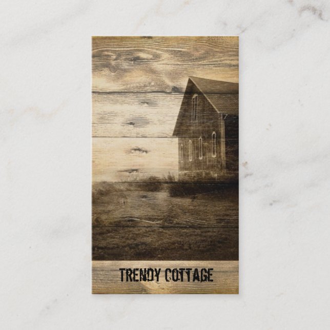 ursprüngliche Westernlandbauernhaus-Landkabine Visitenkarte (Vorderseite)