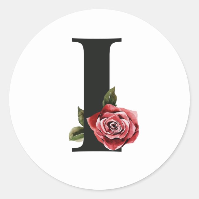 Ursprüngliche Winterferien Buchstabe I Runder Aufkleber (Vorderseite)