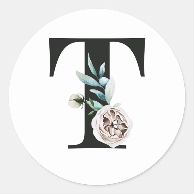 Ursprüngliche Winterferien Buchstaben T Runder Aufkleber (Vorderseite)