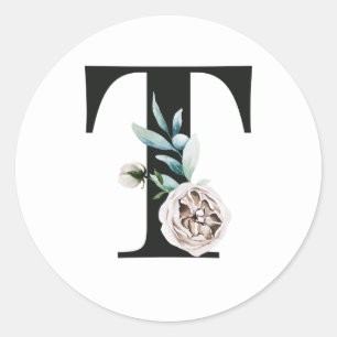 Ursprüngliche Winterferien Buchstaben T Runder Aufkleber