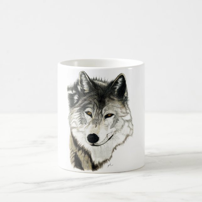 Ursprüngliche Wolf-Kunst-Tasse Tasse (Mittel)