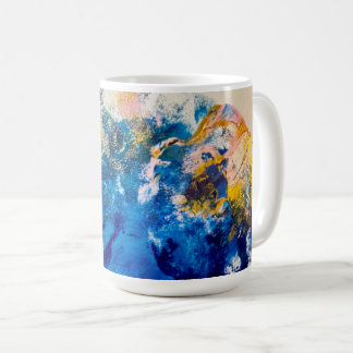Ursprünglicher abstrakter Farbwirbel-Fluchterkerze Kaffeetasse