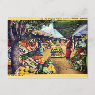 Ursprünglicher Bauernmarkt, Hollywood, Kalifornien Postkarte