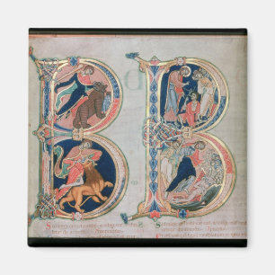 Ursprünglicher Buchstabe 'B' Beatus vir - Gesegnet Magnet