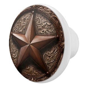 Ursprünglicher Cowboy Brown Country Western Texas Keramikknauf