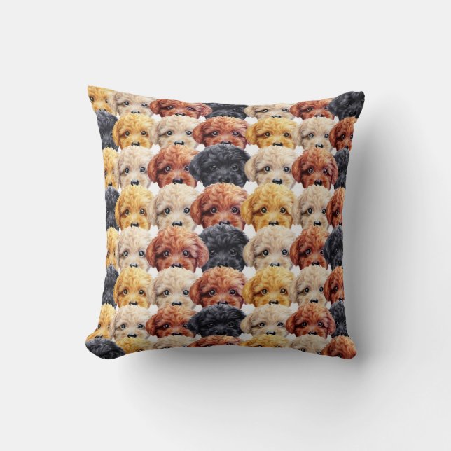 Ursprünglicher Entwurf, Zwergpudelmalereidruck Kissen (Vorderseite)