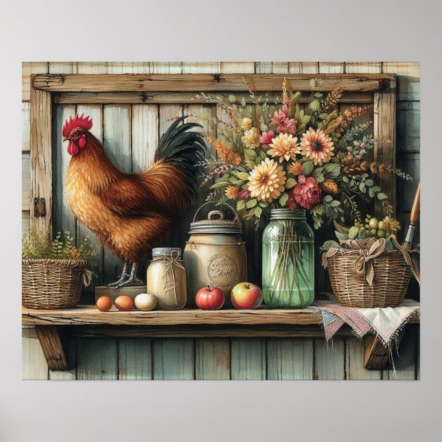 Ursprünglicher Holzlandsitz 1 Poster (Vorne)