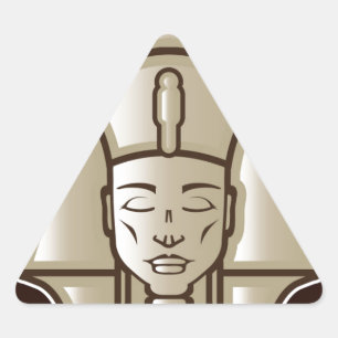 Ursprünglicher Pharao ägyptischer Herrscher Dreieckiger Aufkleber