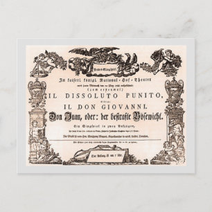 Ursprünglicher Spielplan, Wien-Premiere von Don Gi Postkarte