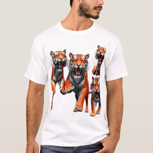 Ursprünglicher Sprung: Drei energiegeladene Tiger T-Shirt