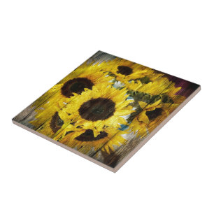 Ursprünglicher Western aus Stallholz Land Sonnenbl Fliese