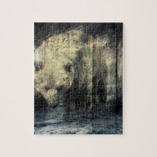 Ursprünglicher Westernwoodgrain-Waldgrizzly-Bär Puzzle