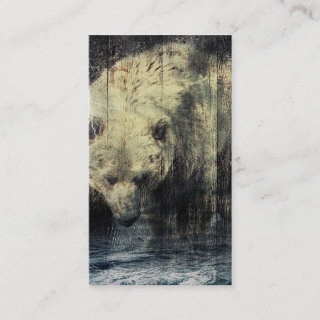 Ursprünglicher Westernwoodgrain-Waldgrizzly-Bär Visitenkarte (Vorderseite)
