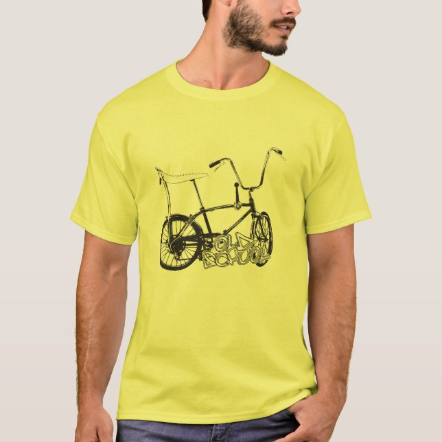 Ursprüngliches alte Schulfahrrad und -Graffiti T-Shirt (Vorderseite)