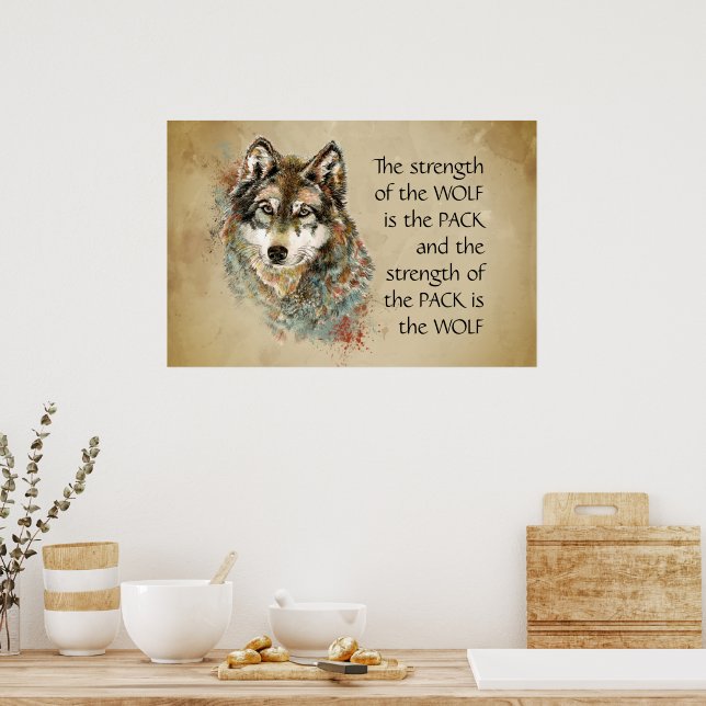 Ursprüngliches Angebot für Watercolor Wolf & Pack- Poster (Küche)