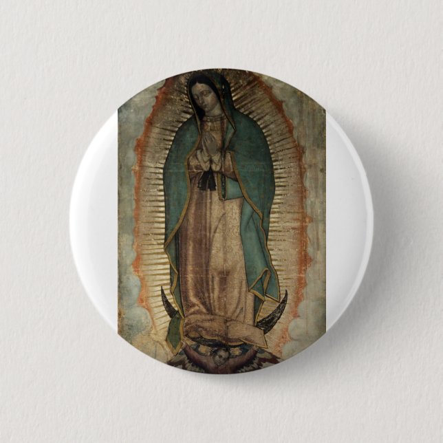 Ursprüngliches Bild unserer Dame von Guadalupe Button (Vorderseite)