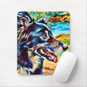 Ursprüngliches Border Collie Landschaftsnaturportr Mousepad