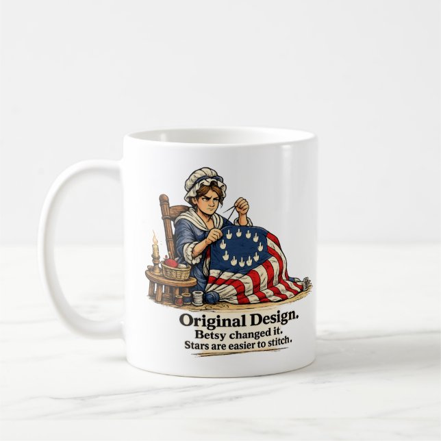 Ursprüngliches Flaggen-Design Betsy Ross  Kaffeetasse (Links)