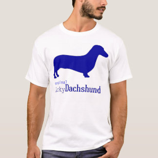 Ursprüngliches glückliches Dackelblaulogo T-Shirt