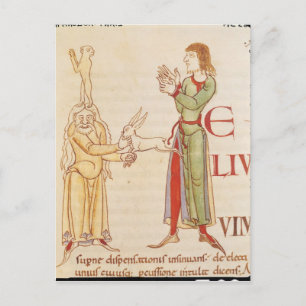 Ursprüngliches "H" in Form von zwei Zaubersprüchen Postkarte