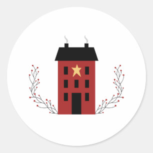 Ursprüngliches Landhaus Runder Aufkleber