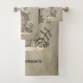 Ursprüngliches Landhaus und Keule setzen einen Zau Badhandtuch Set