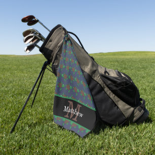 Ursprüngliches Monogramm für das Muster der Meeres Golfhandtuch