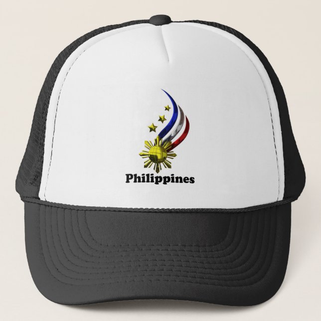 Ursprüngliches philippinisches Logo. Mabuhay Truckerkappe (Vorderseite)