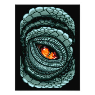 Ursprüngliches Reptilien-Raubtier-Auge Fotodruck